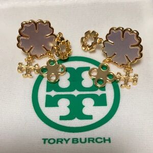 Women’s Tory Burch Gold TB logo Earrings perfect